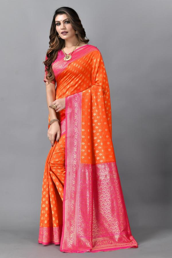 Raaghvi Silk Designer Fancy Lichi Silk Saree Collection